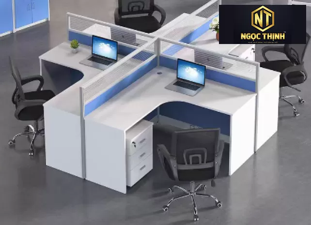 Tổng hợp các mẫu cụm bàn làm việc cho nhân viên văn phòng hiện đại tại Nội Thất Ngọc Thịnh